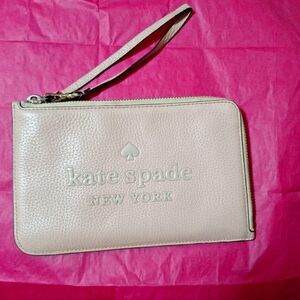 Kate Spade Cream Pebbled Leather Wristlet